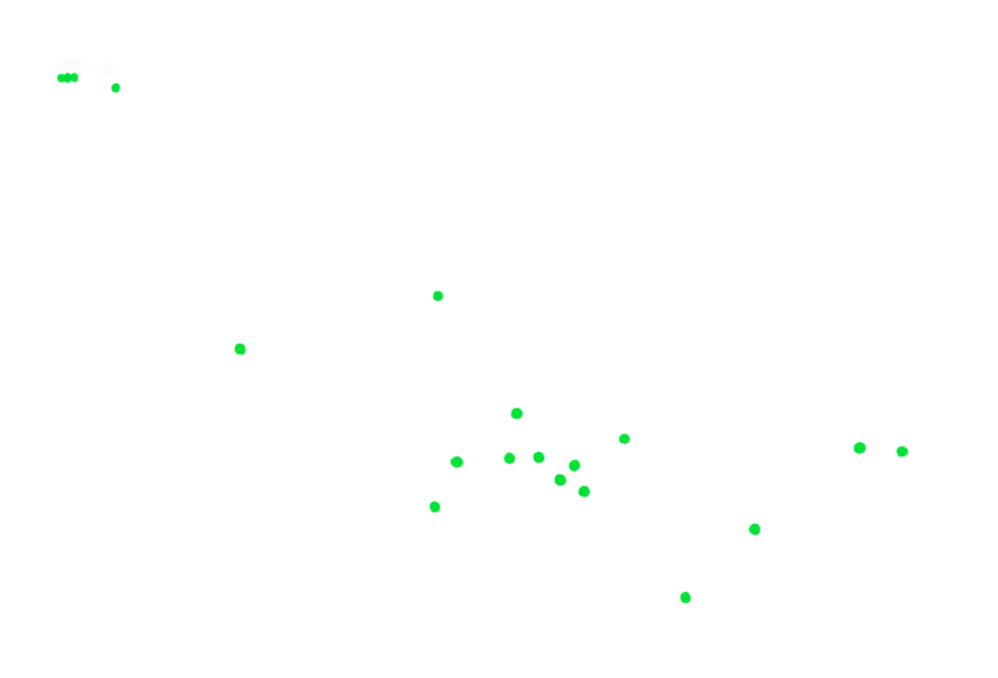 Capa del mapa de proyectos de gas