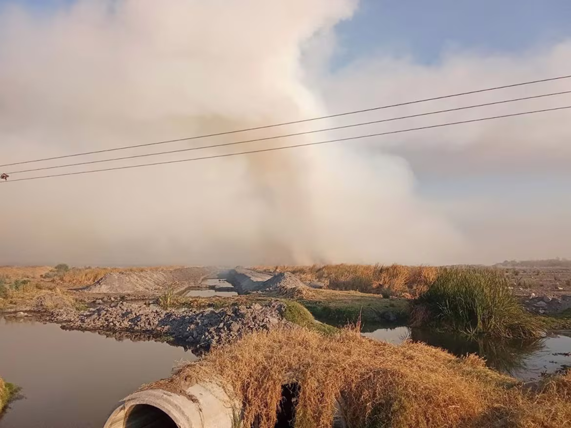 Río Santiago contaminado en El Salto, Jalisco